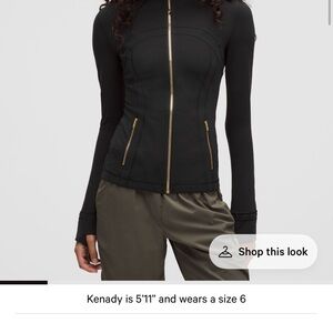 lululemon athletica Black Jacket with Gold Accents
